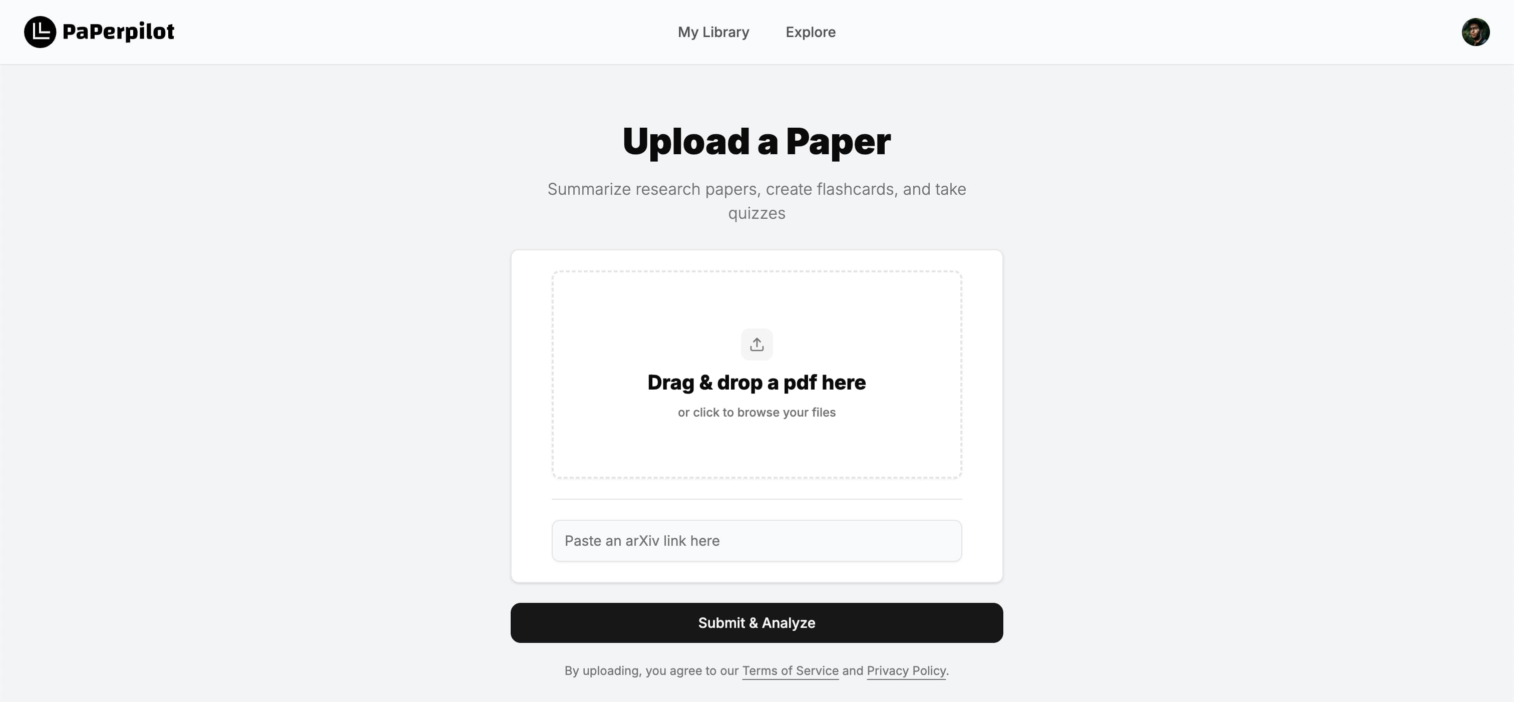 Drag & drop or paste arXiv links to add papers instantly